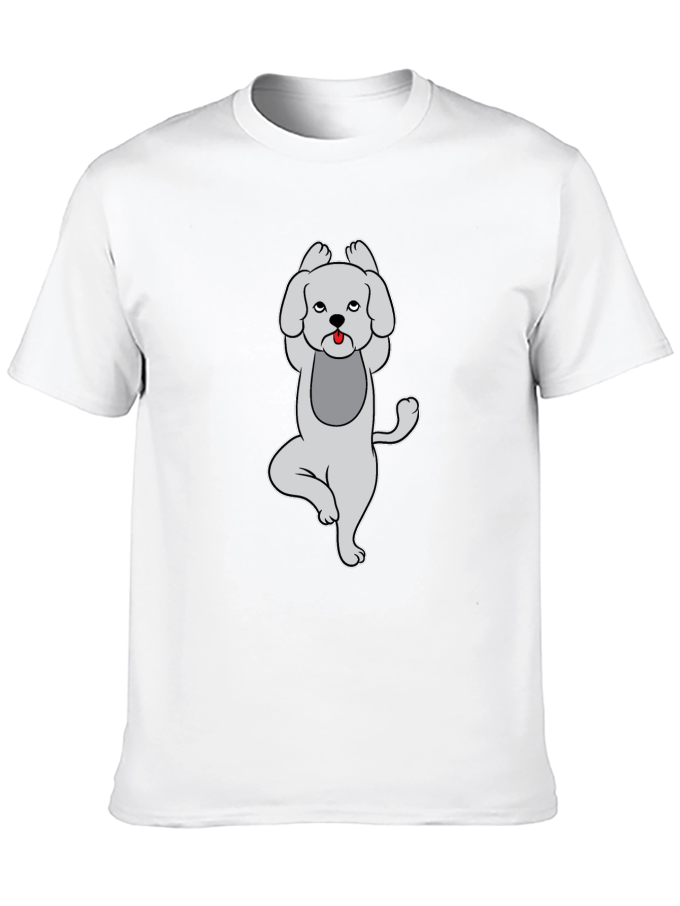 Yoga Dog Graphic T-Shirt - Black Casual Tee