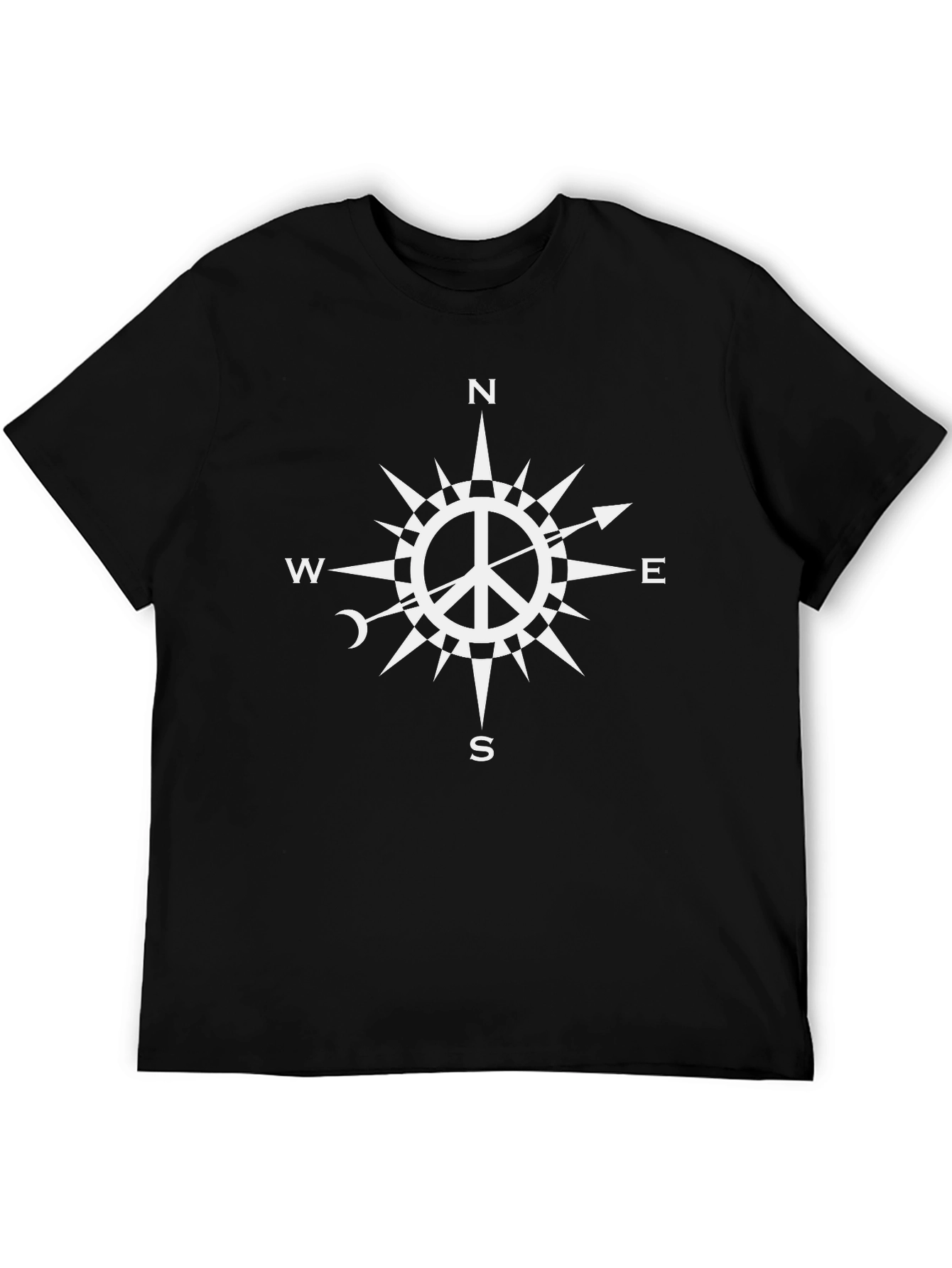 Peace Compass Rose Graphic Tee - Stylish Mens T-Shirt