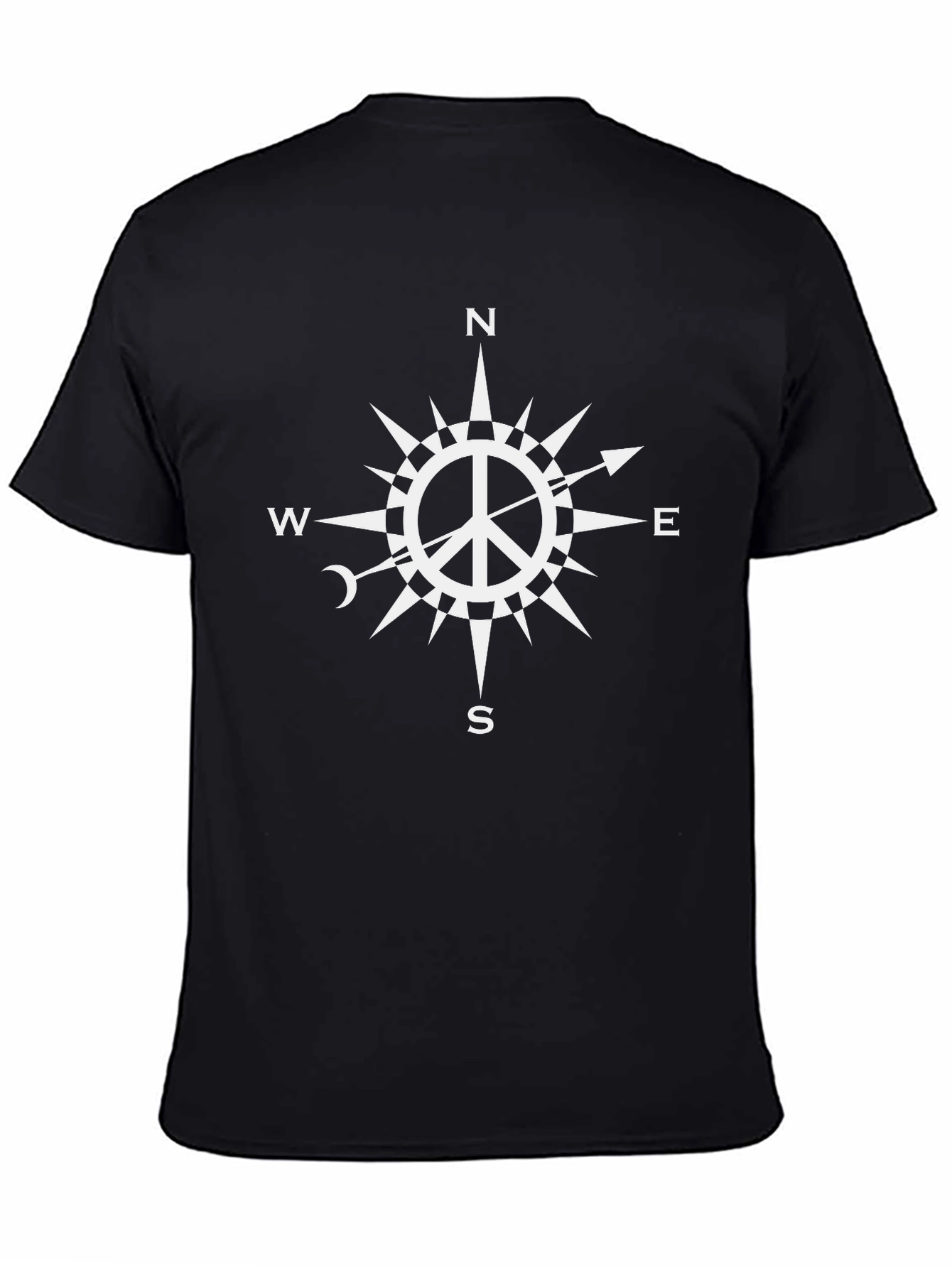 Peace Compass Rose Graphic Tee - Stylish Mens T-Shirt