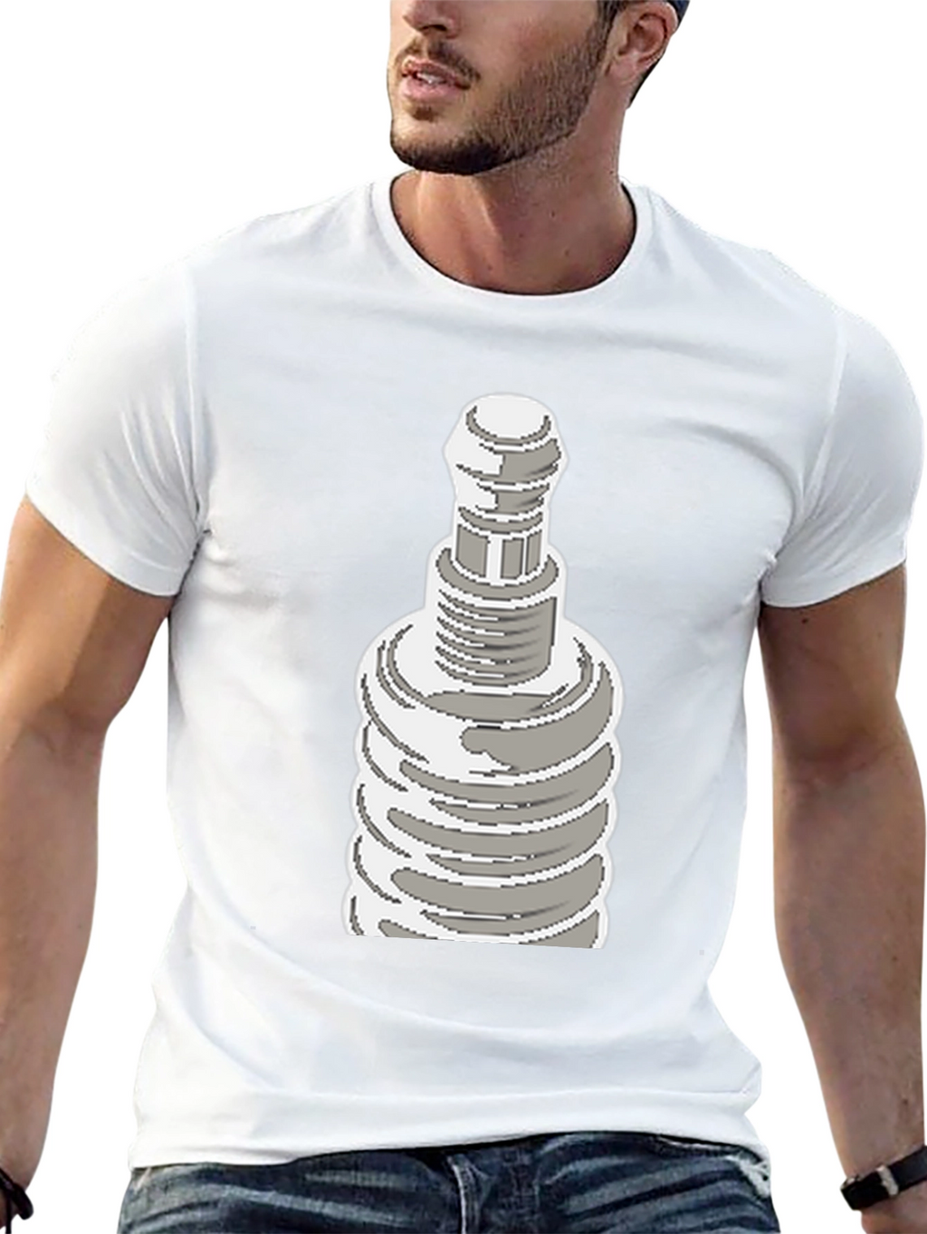 Pixel Art Plug Tee - Retro Cool Graphic Shirt