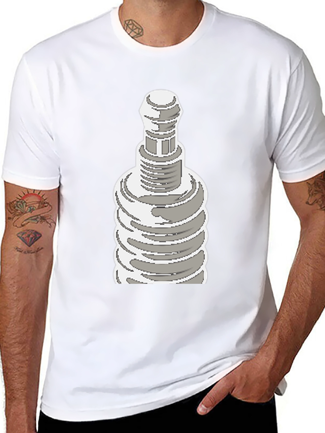 Pixel Art Plug Tee - Retro Cool Graphic Shirt
