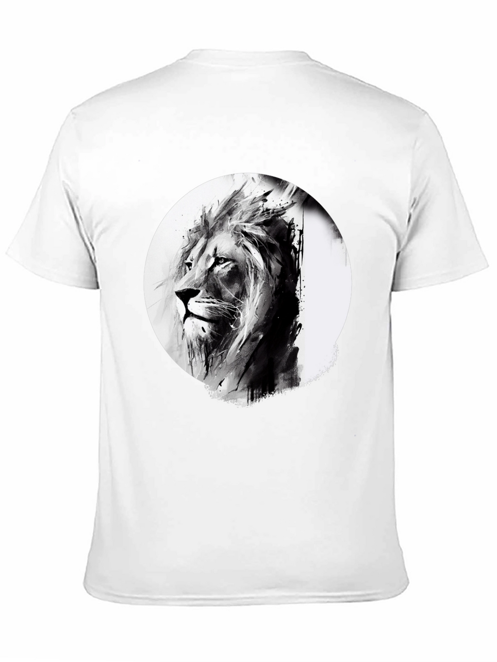 Lion Graphic Print Black T-Shirt