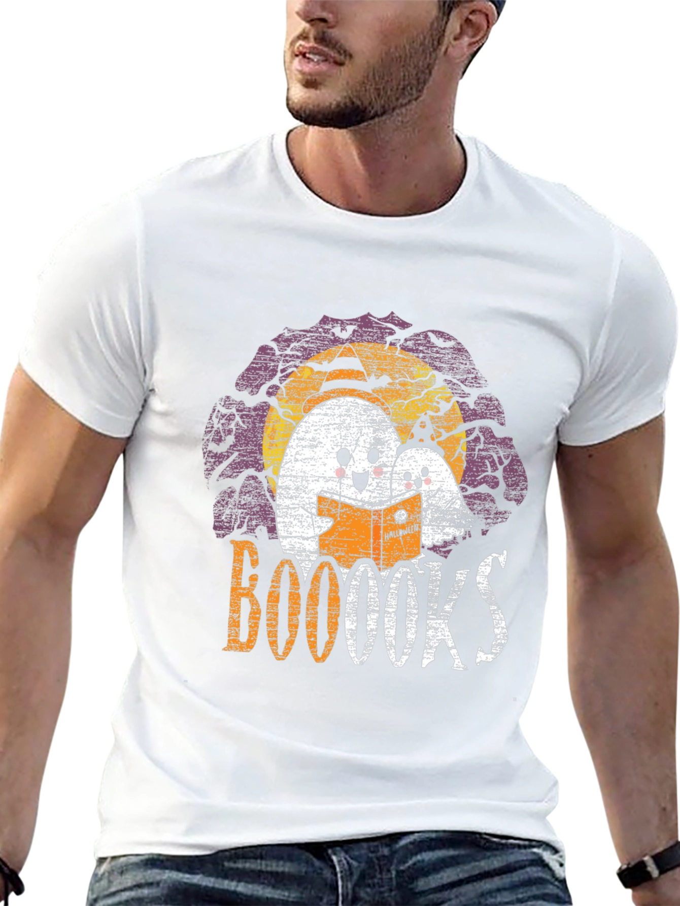 Booooks! Halloween Ghost Reading T-Shirt