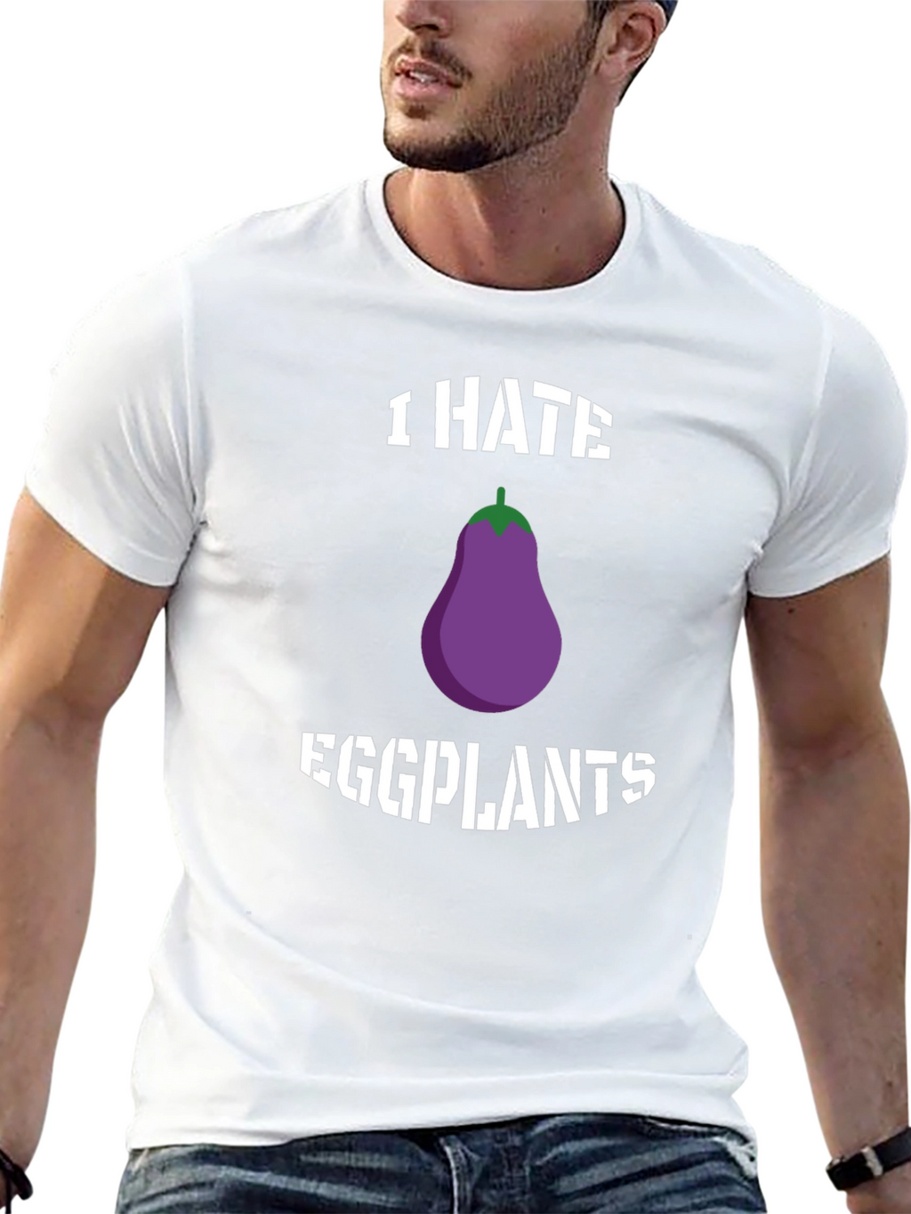 I Hate Eggplants Graphic T-Shirt - Novelty Tee