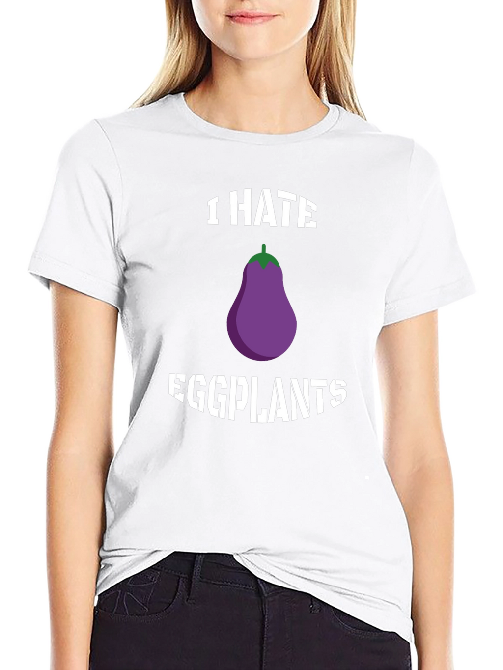 I Hate Eggplants Graphic T-Shirt - Novelty Tee