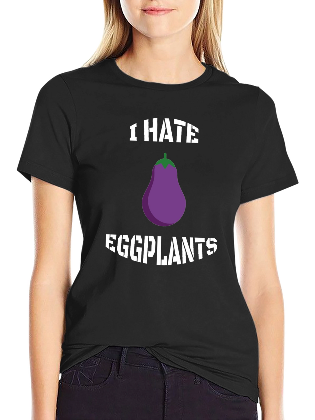 I Hate Eggplants Graphic T-Shirt - Novelty Tee