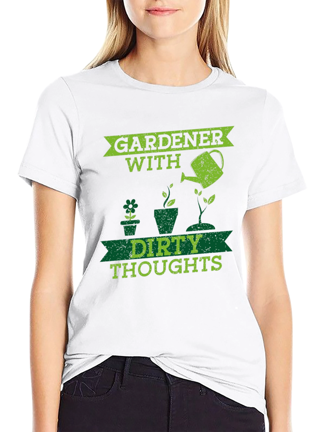 Gardener With Dirty Thoughts Black T-Shirt