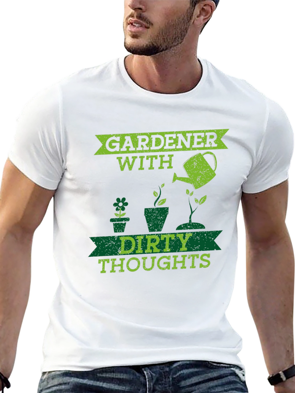 Gardener With Dirty Thoughts Black T-Shirt