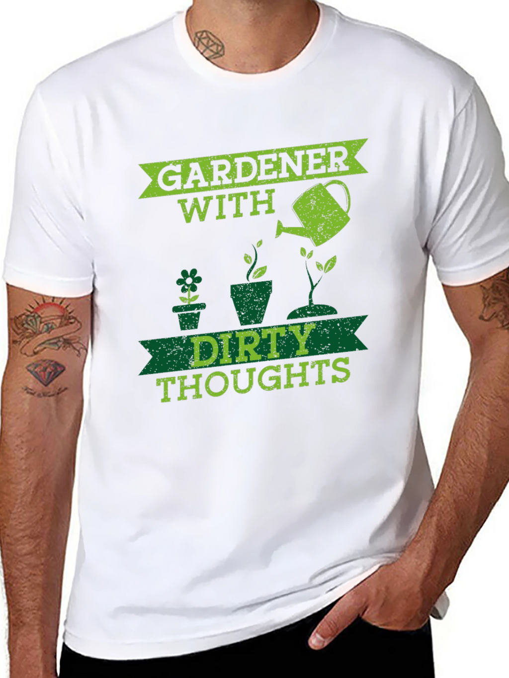 Gardener With Dirty Thoughts Black T-Shirt
