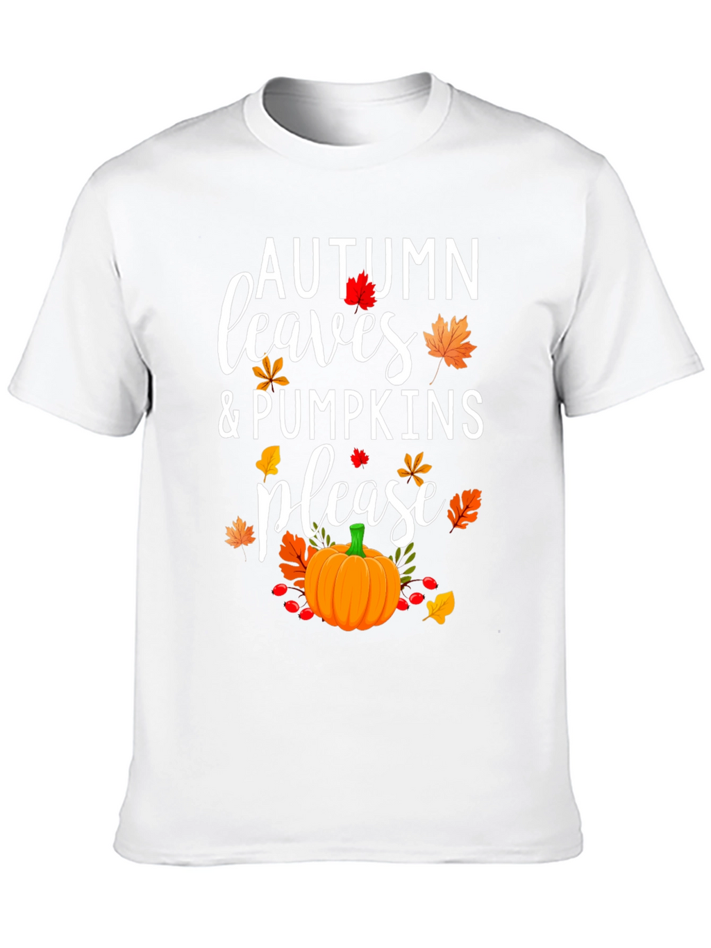 Autumn Leaves & Pumpkins Please T-Shirt