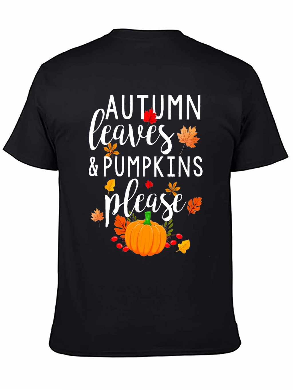 Autumn Leaves & Pumpkins Please T-Shirt