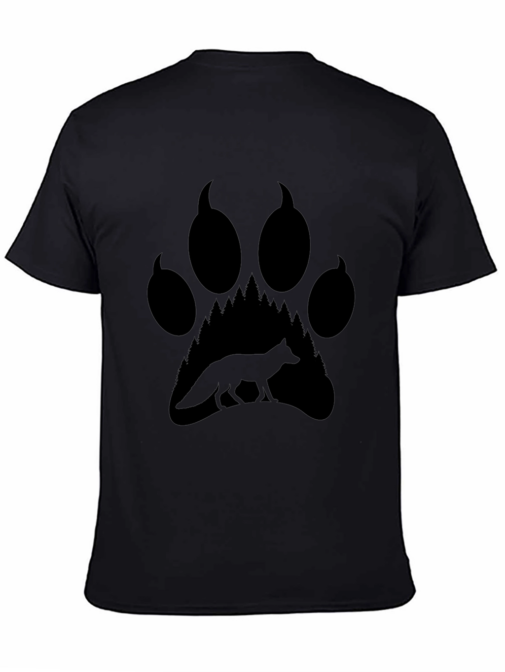 Fox Paw Print Graphic Tee - Nature Inspired T-Shirt