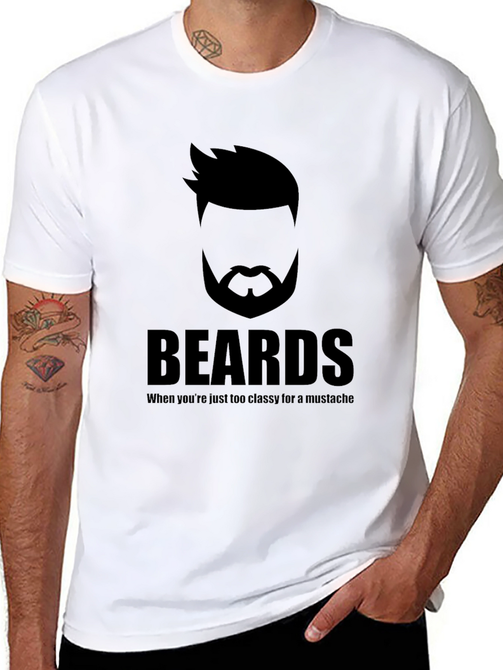 Beards Too Classy T-Shirt