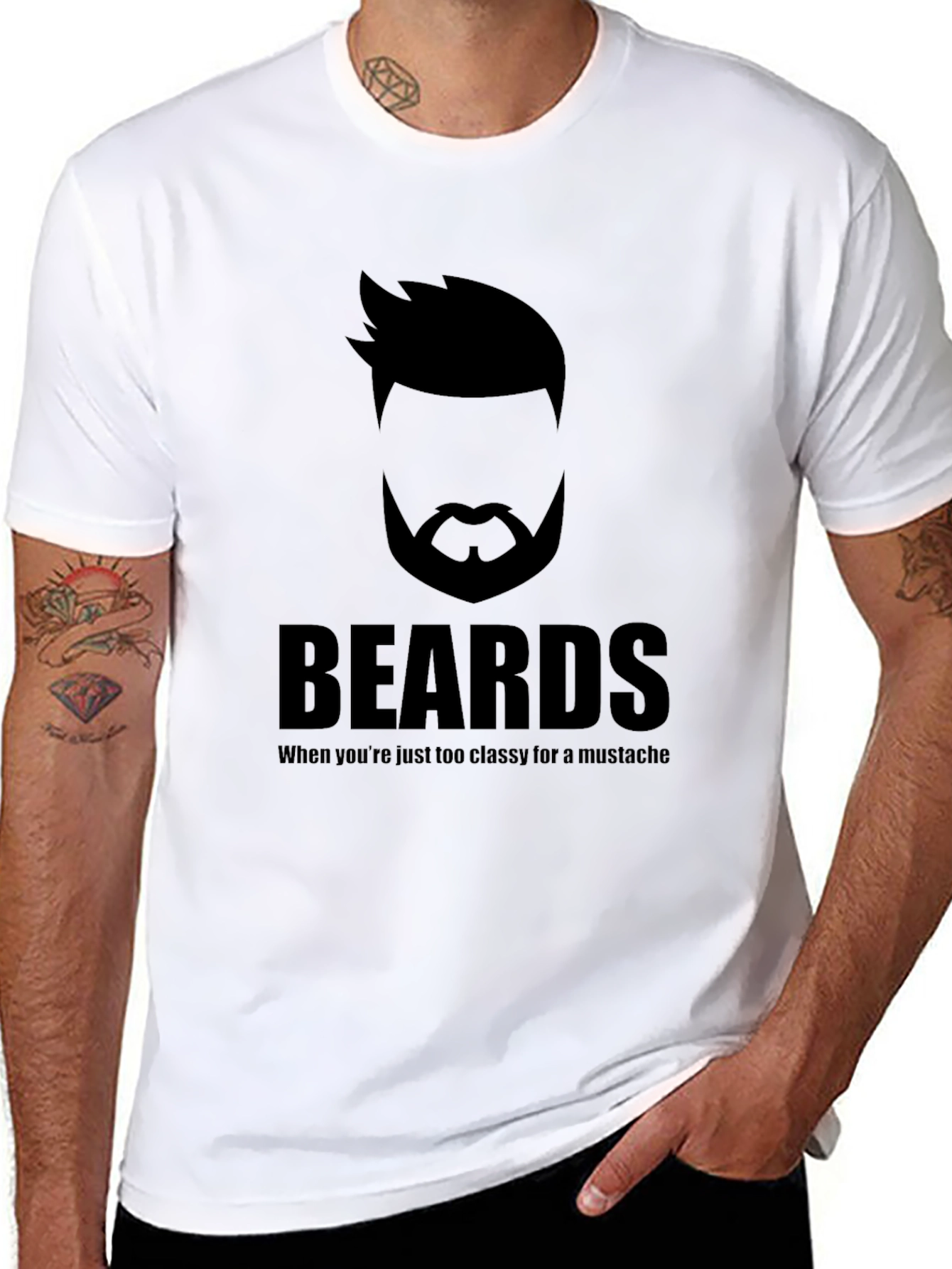 Beards Too Classy T-Shirt