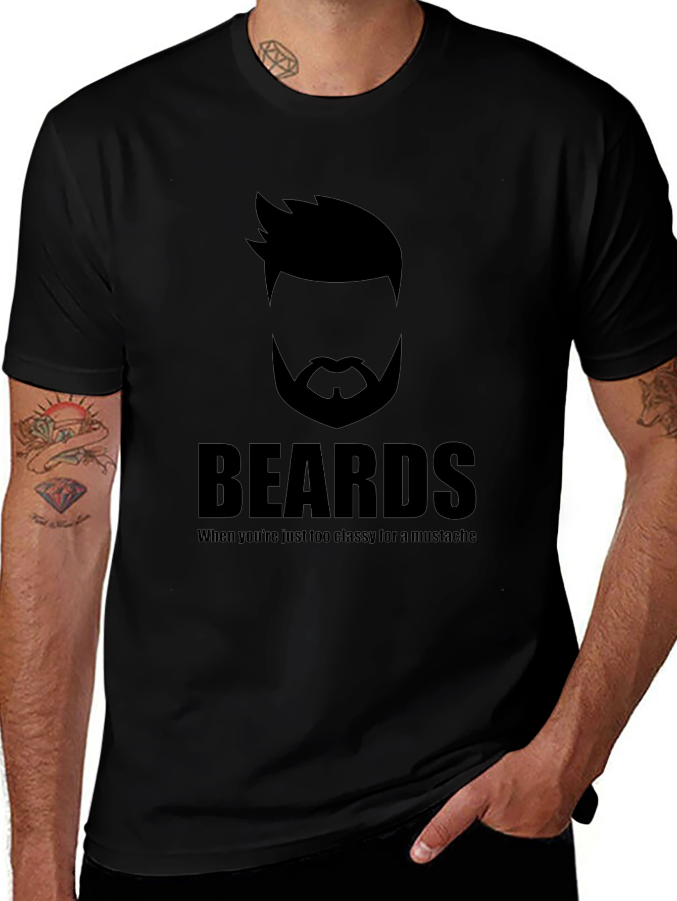 Beards Too Classy T-Shirt