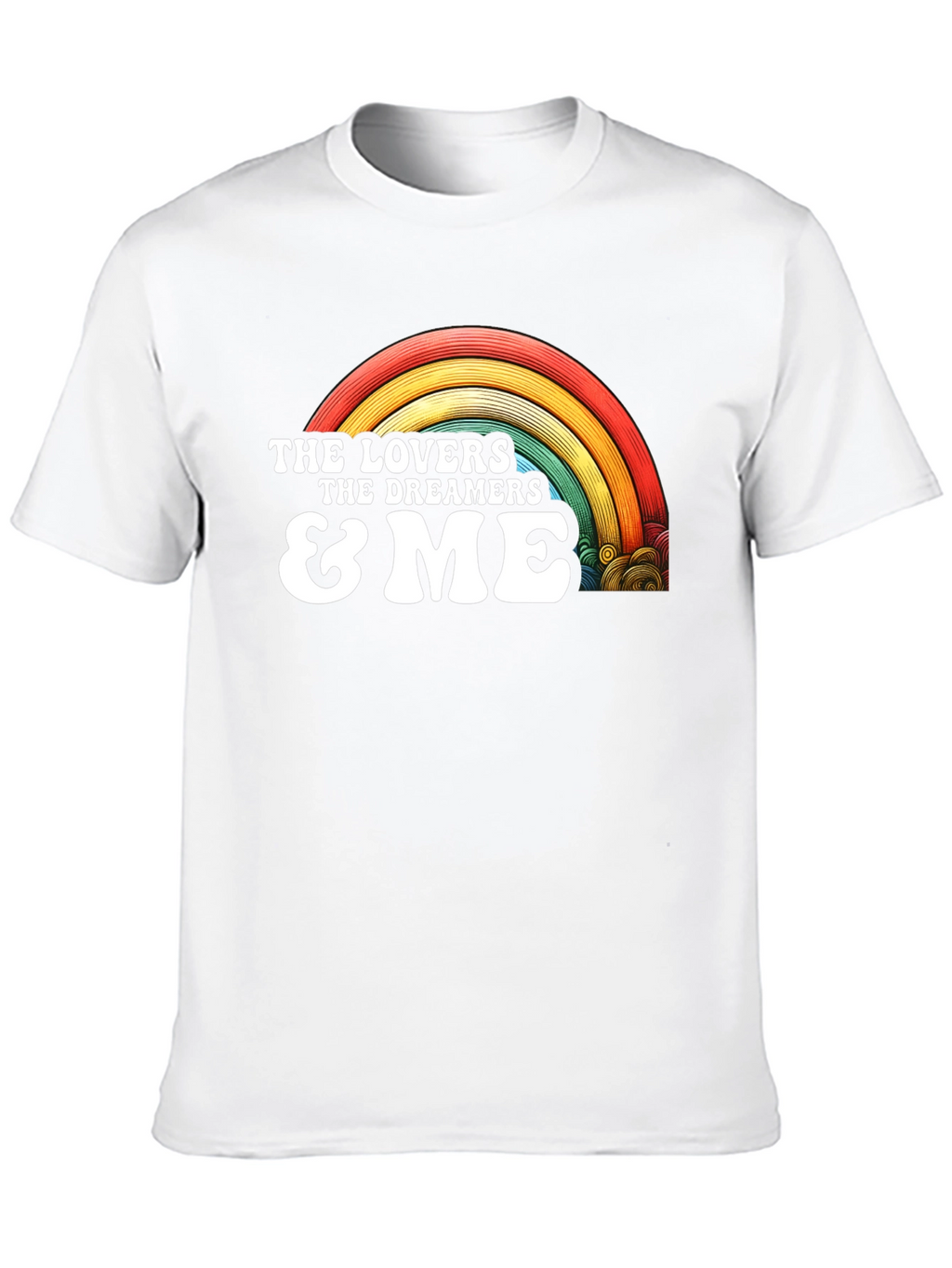 Lovers Dreamers & Me Retro Rainbow Graphic Tee