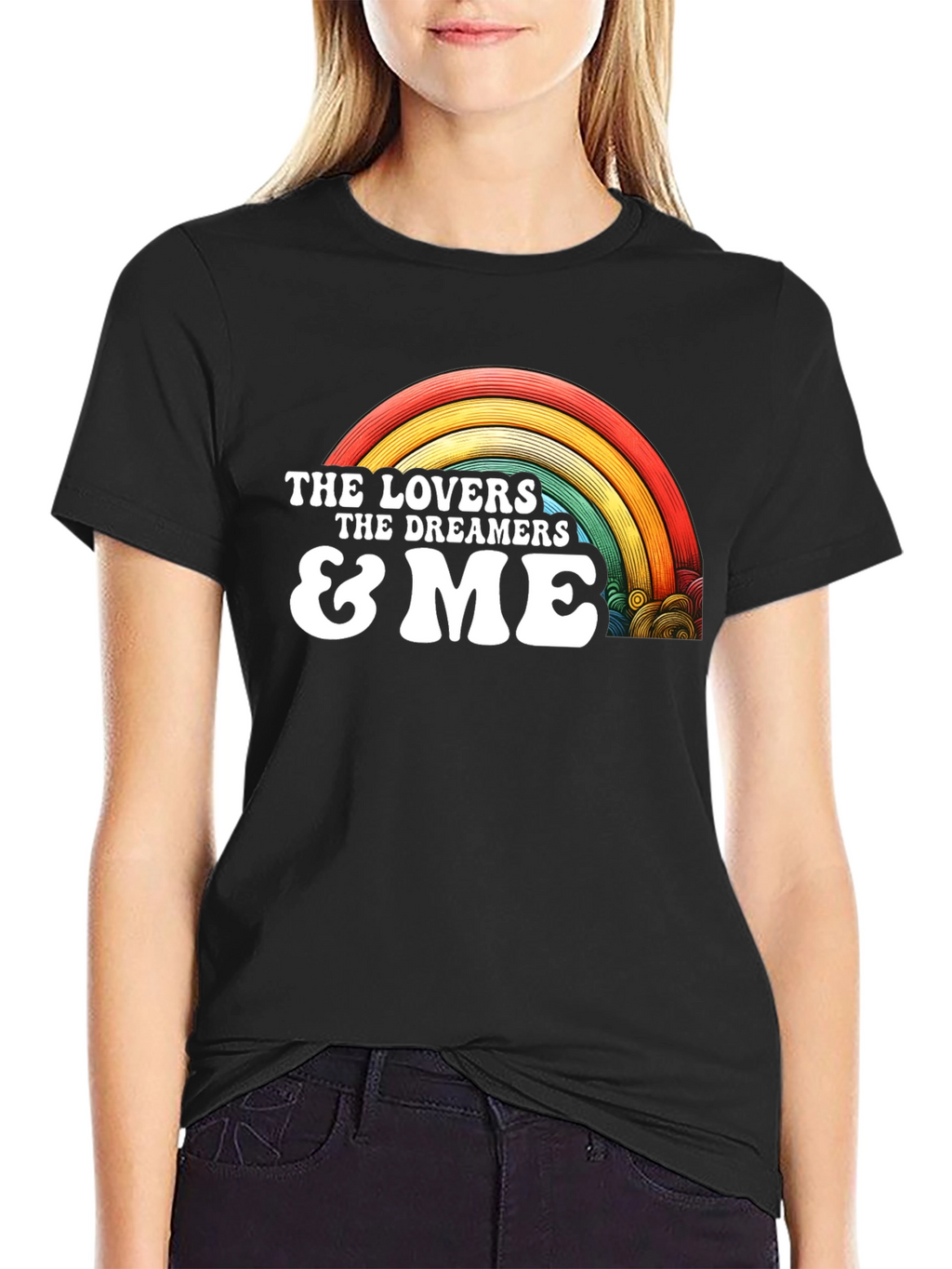 Lovers Dreamers & Me Retro Rainbow Graphic Tee