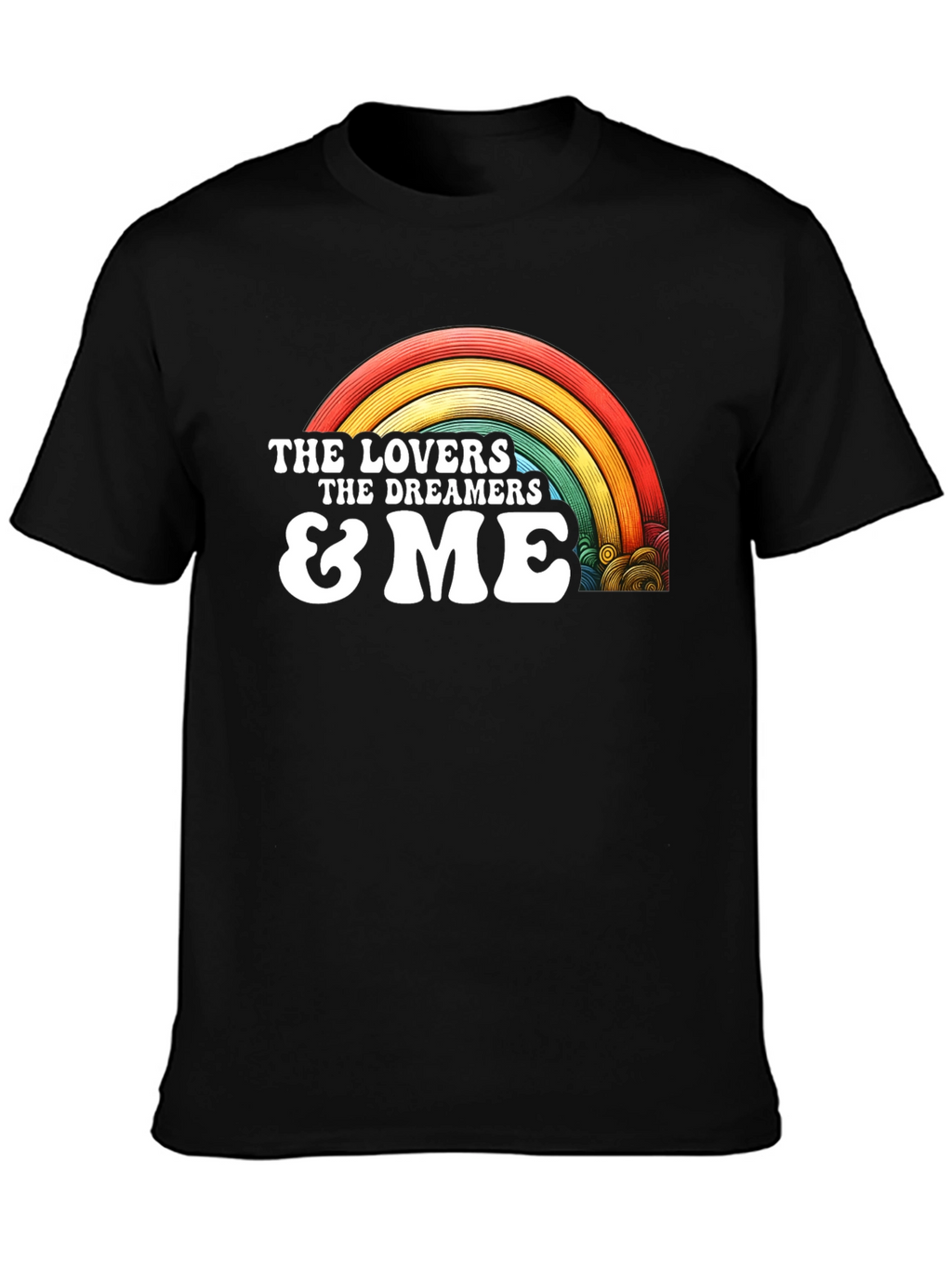 Lovers Dreamers & Me Retro Rainbow Graphic Tee