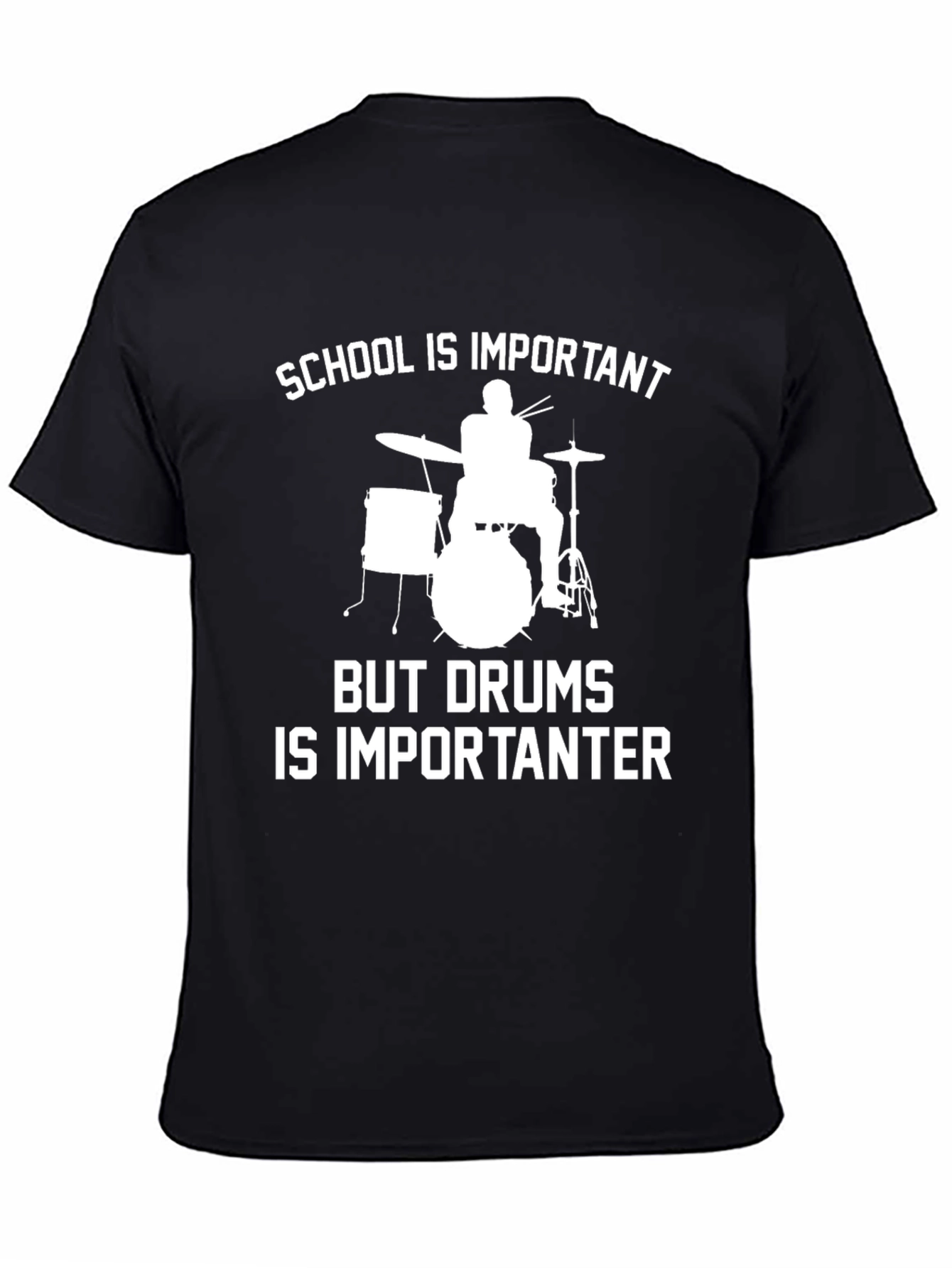 Drummer Humor T-Shirt - School vs. Drums