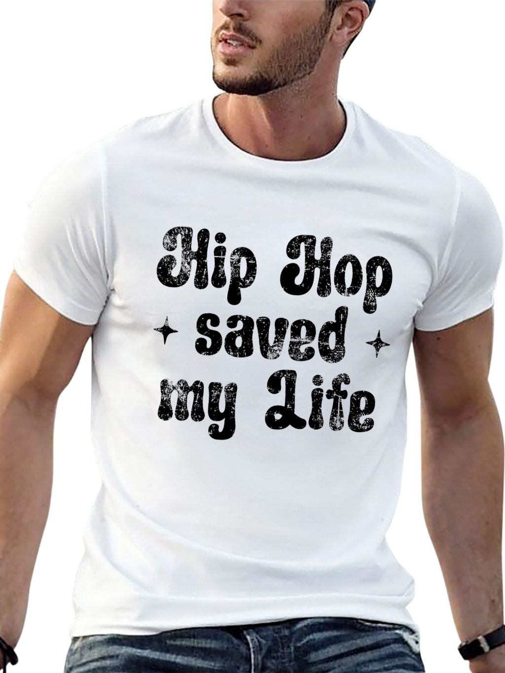 Hip Hop Saved My Life Black T-Shirt