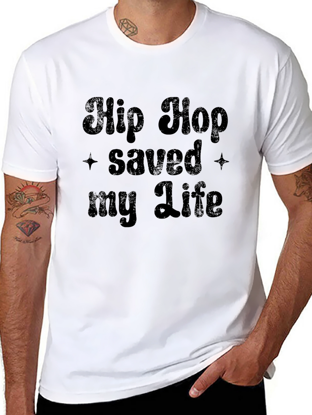 Hip Hop Saved My Life Black T-Shirt