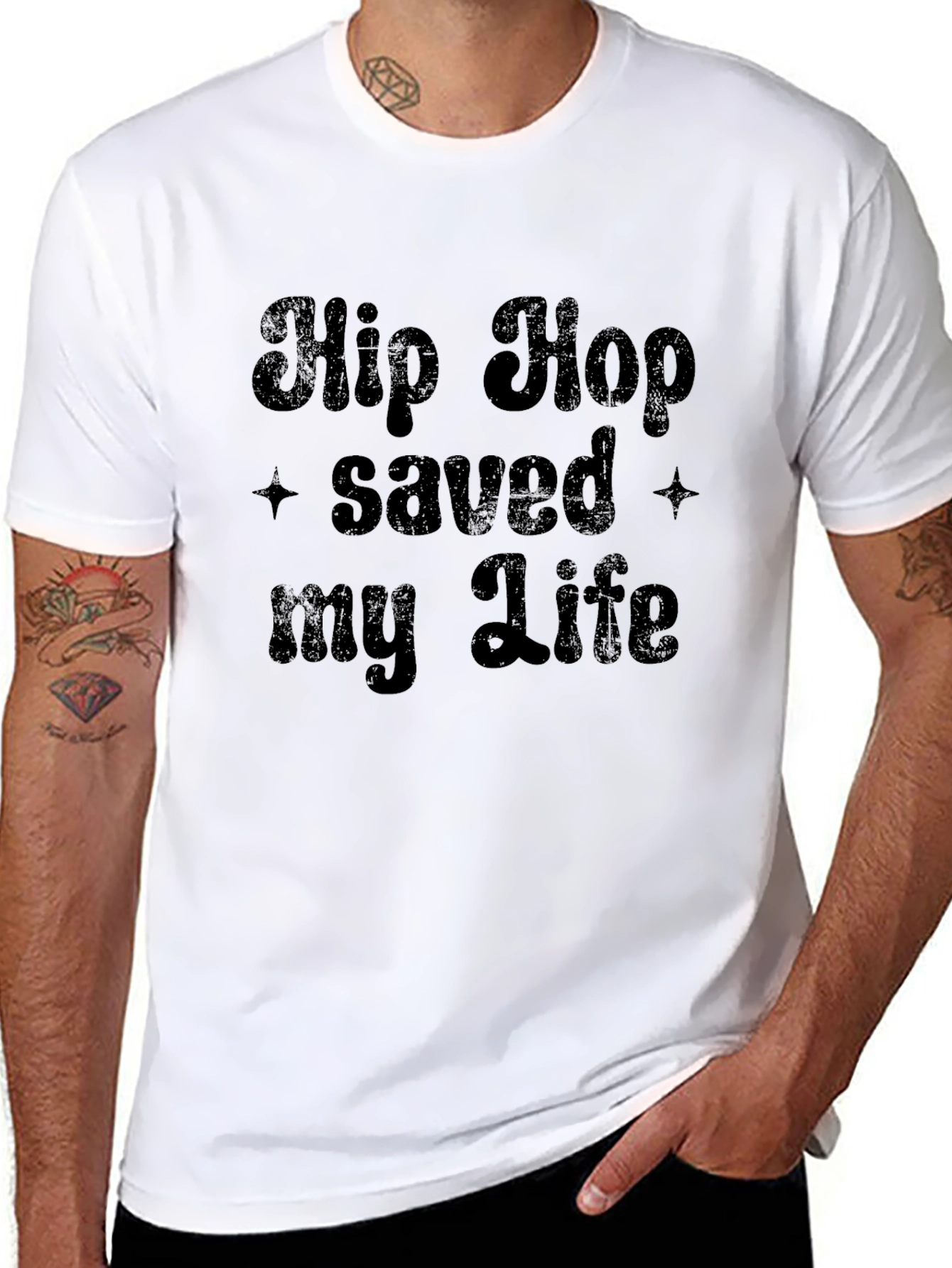 Hip Hop Saved My Life Black T-Shirt