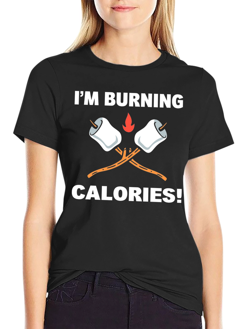 Burning Calories Marshmallow Graphic Tee