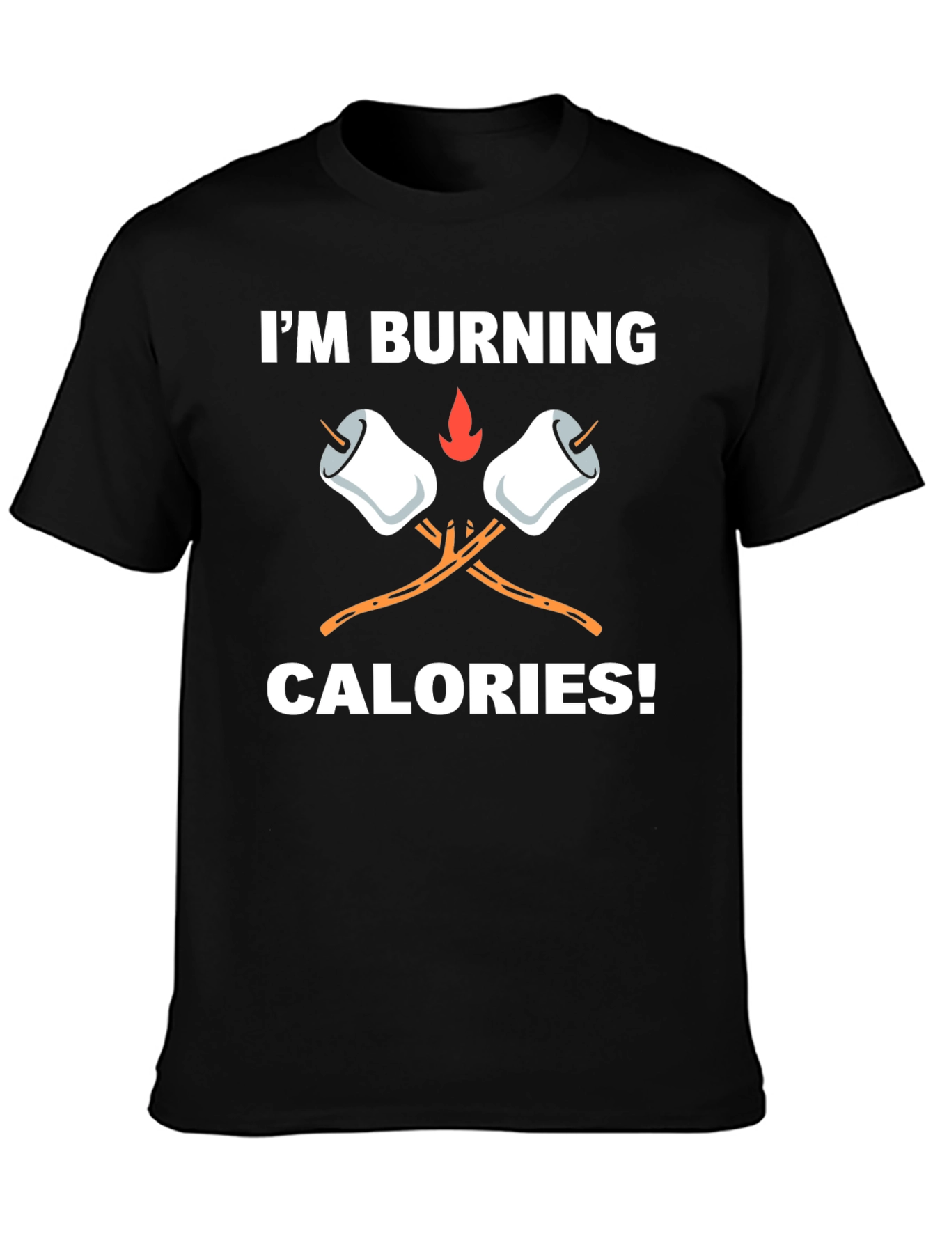 Burning Calories Marshmallow Graphic Tee