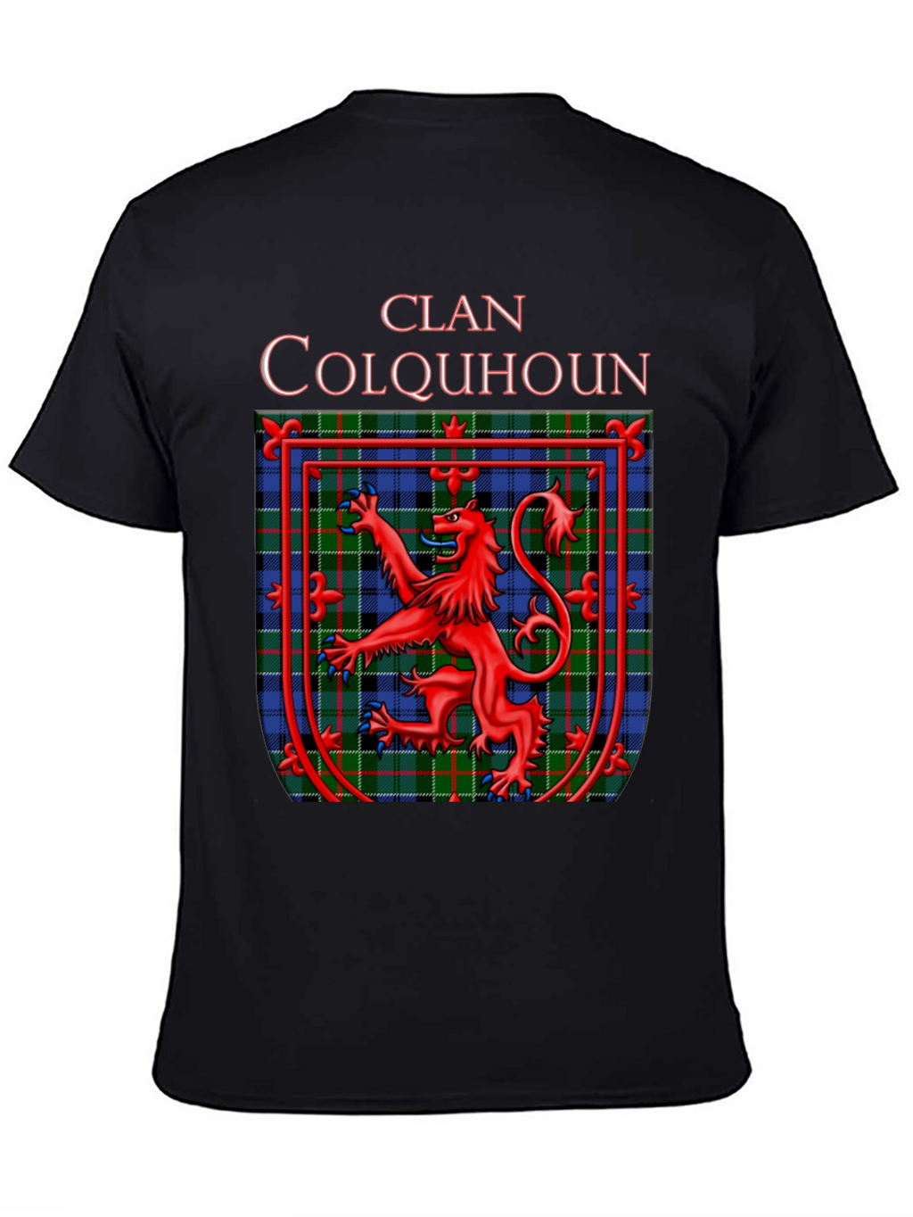 Clan Colquhoun Scottish Tartan Lion T-Shirt