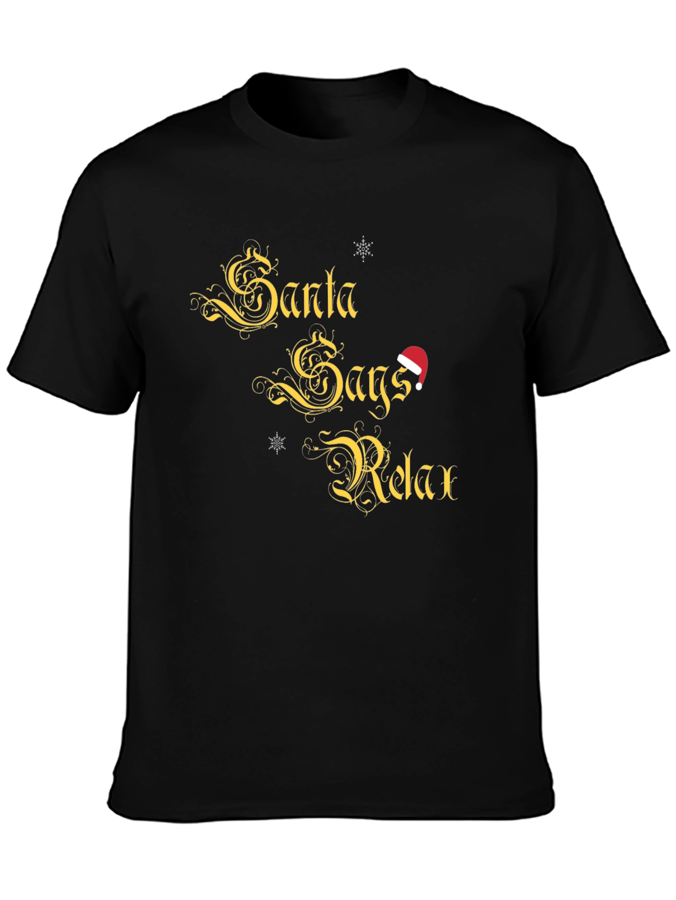 Santa Says Relax Tee - Holiday Humor Graphic T-Shirt