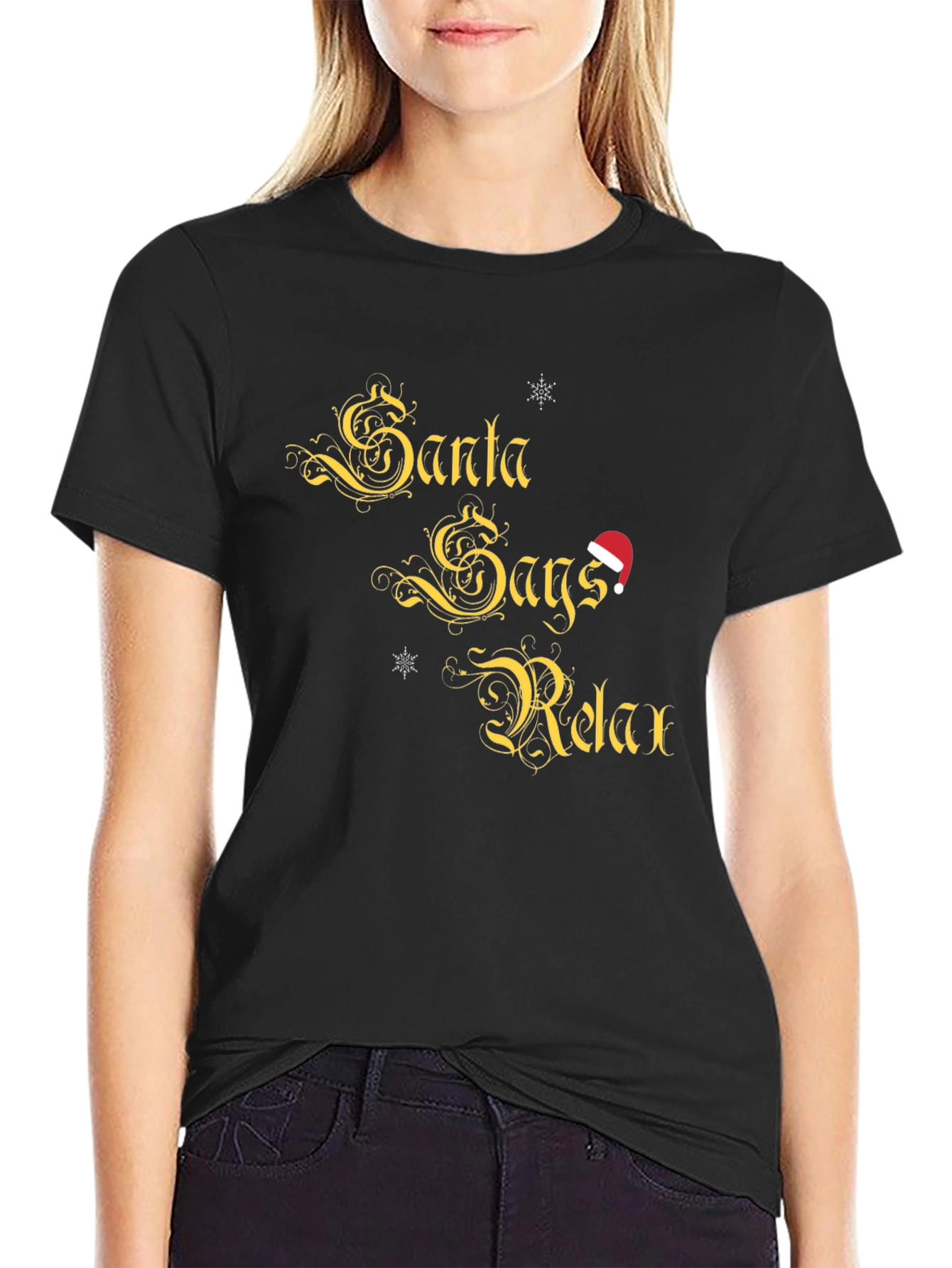 Santa Says Relax Tee - Holiday Humor Graphic T-Shirt
