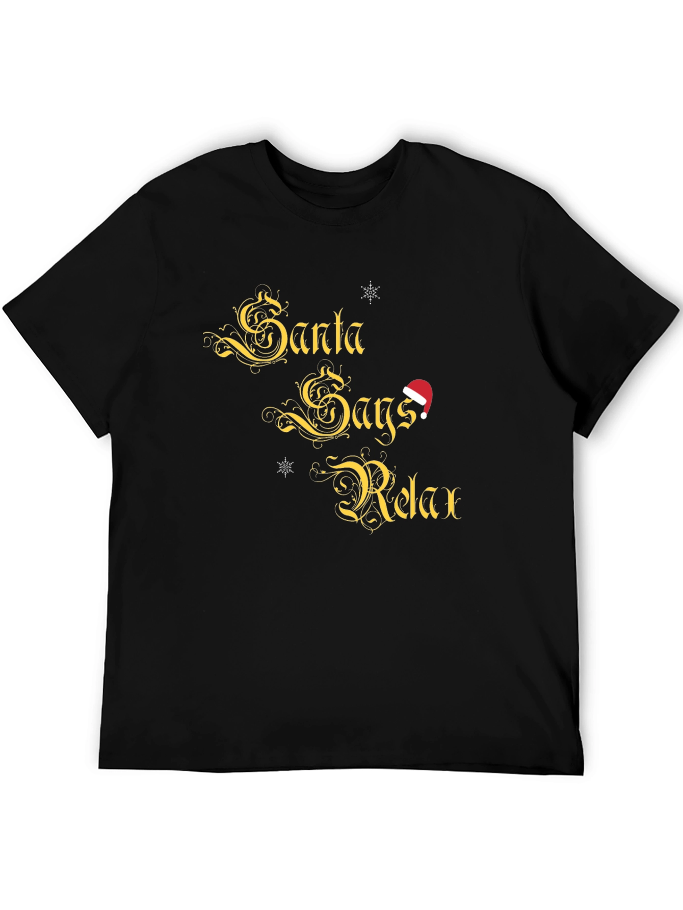 Santa Says Relax Tee - Holiday Humor Graphic T-Shirt