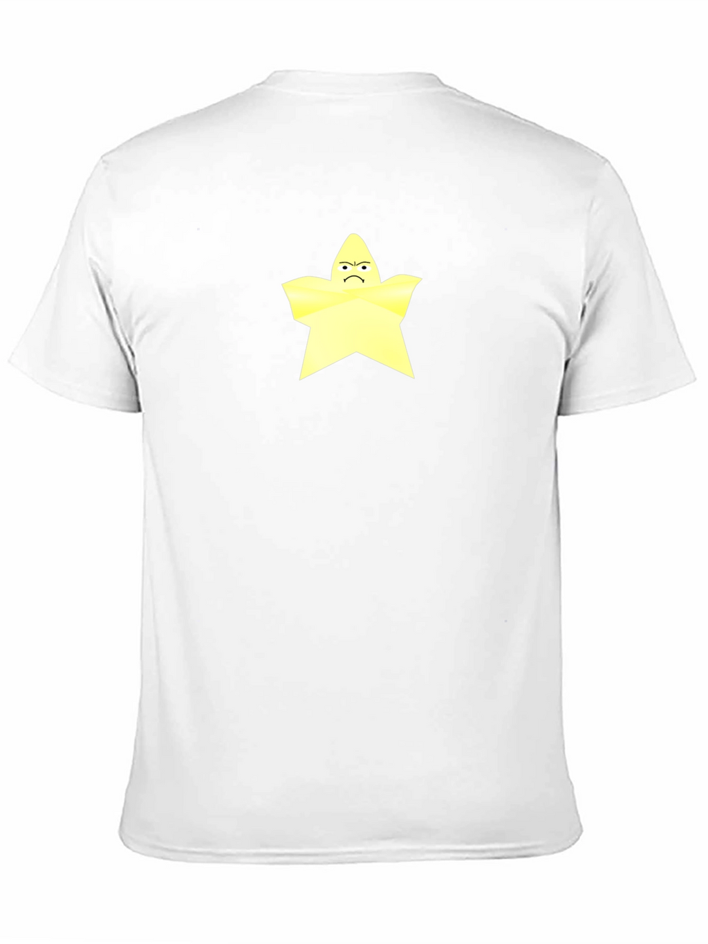 Grumpy Star Graphic Tee - Black Cotton T-Shirt