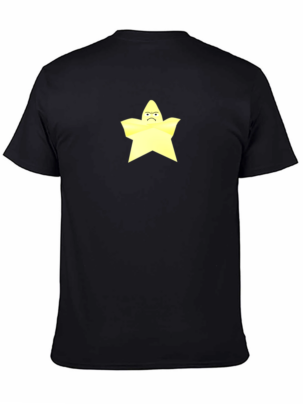 Grumpy Star Graphic Tee - Black Cotton T-Shirt