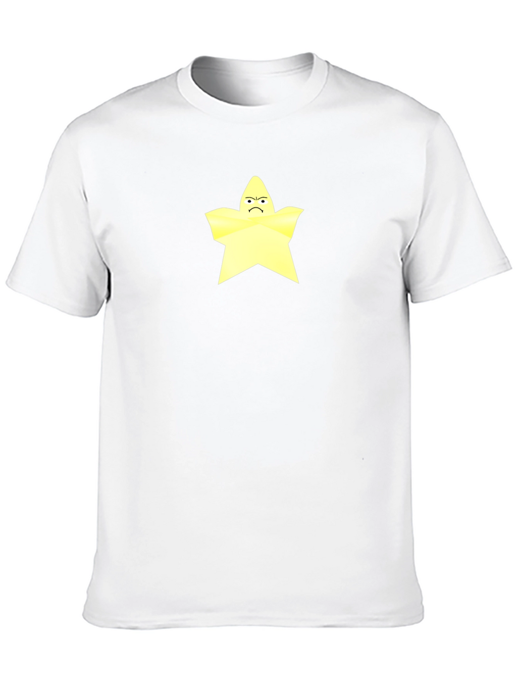 Grumpy Star Graphic Tee - Black Cotton T-Shirt
