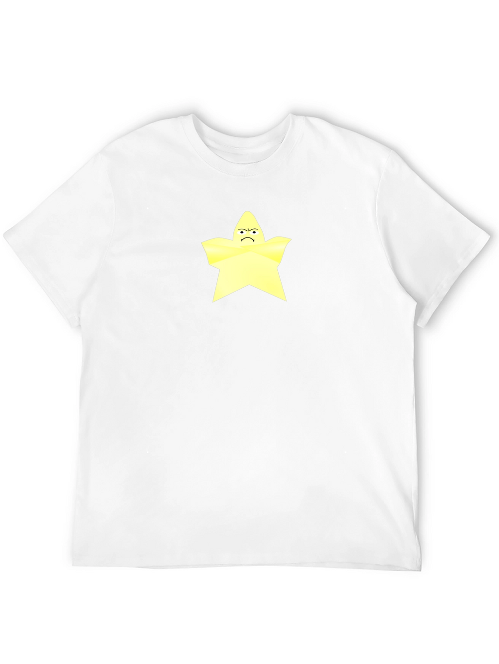 Grumpy Star Graphic Tee - Black Cotton T-Shirt