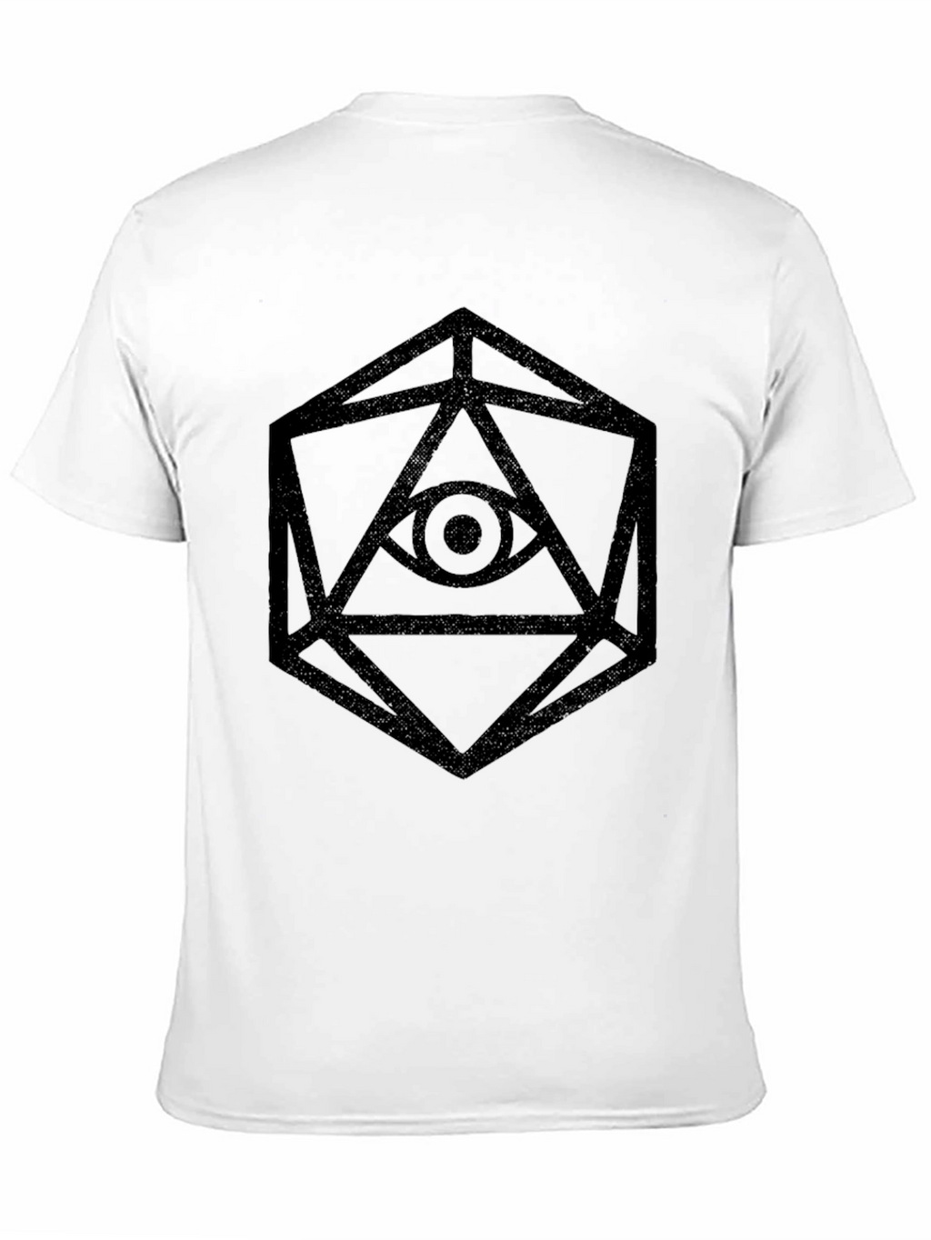 Geometric Eye Graphic Tee - Black