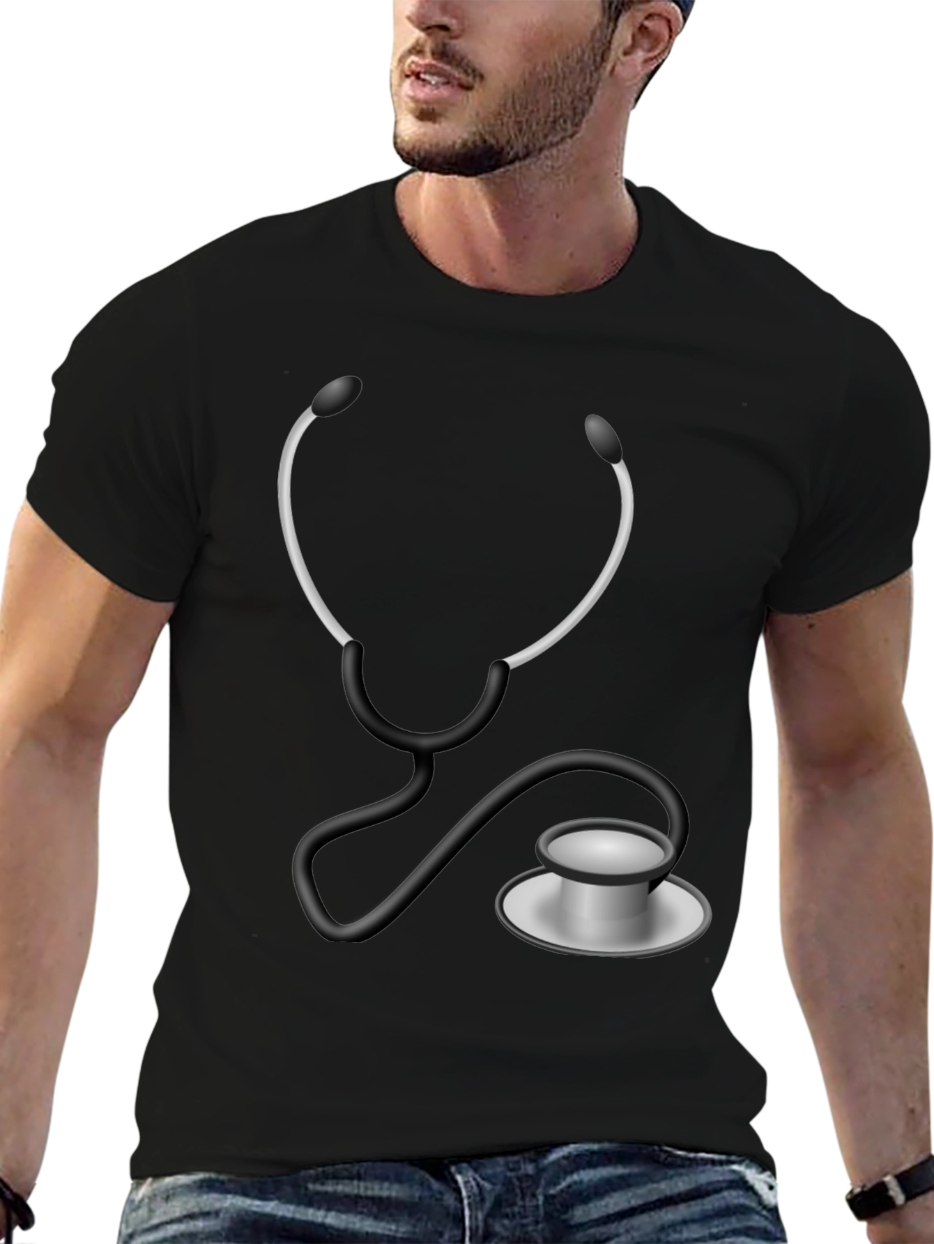 Stethoscope Graphic T-Shirt - Medical Humor Tee