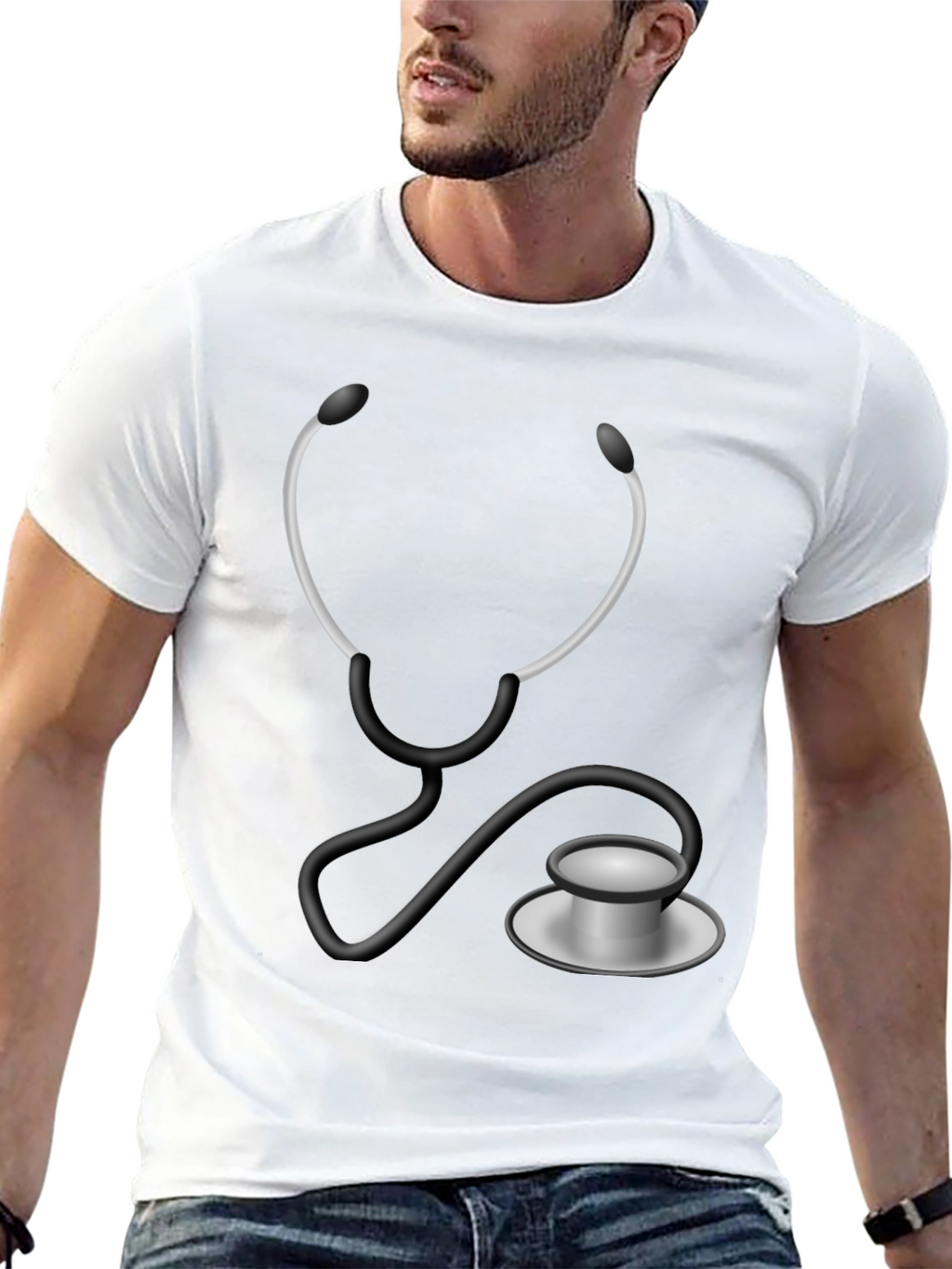 Stethoscope Graphic T-Shirt - Medical Humor Tee