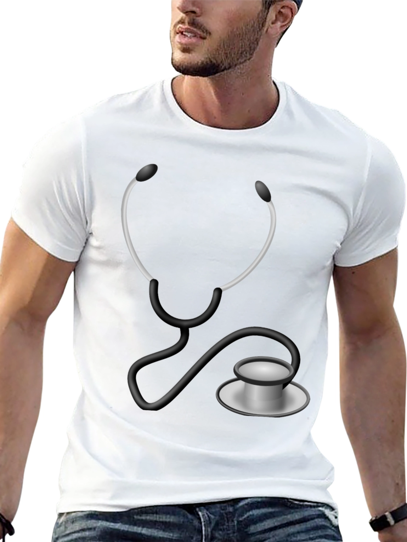 Stethoscope Graphic T-Shirt - Medical Humor Tee