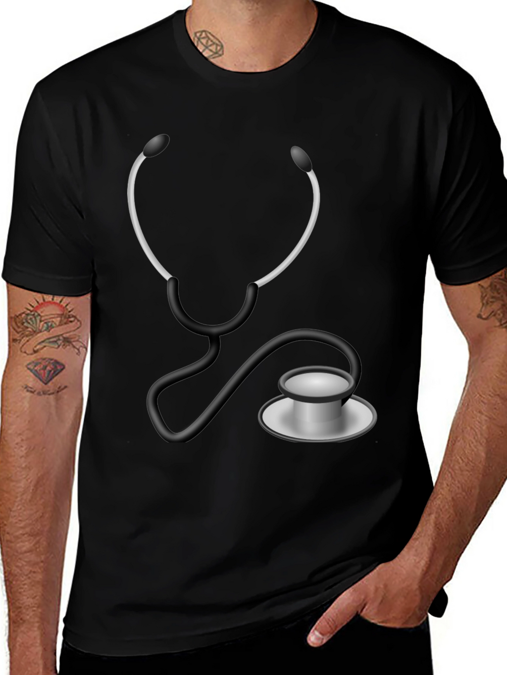 Stethoscope Graphic T-Shirt - Medical Humor Tee