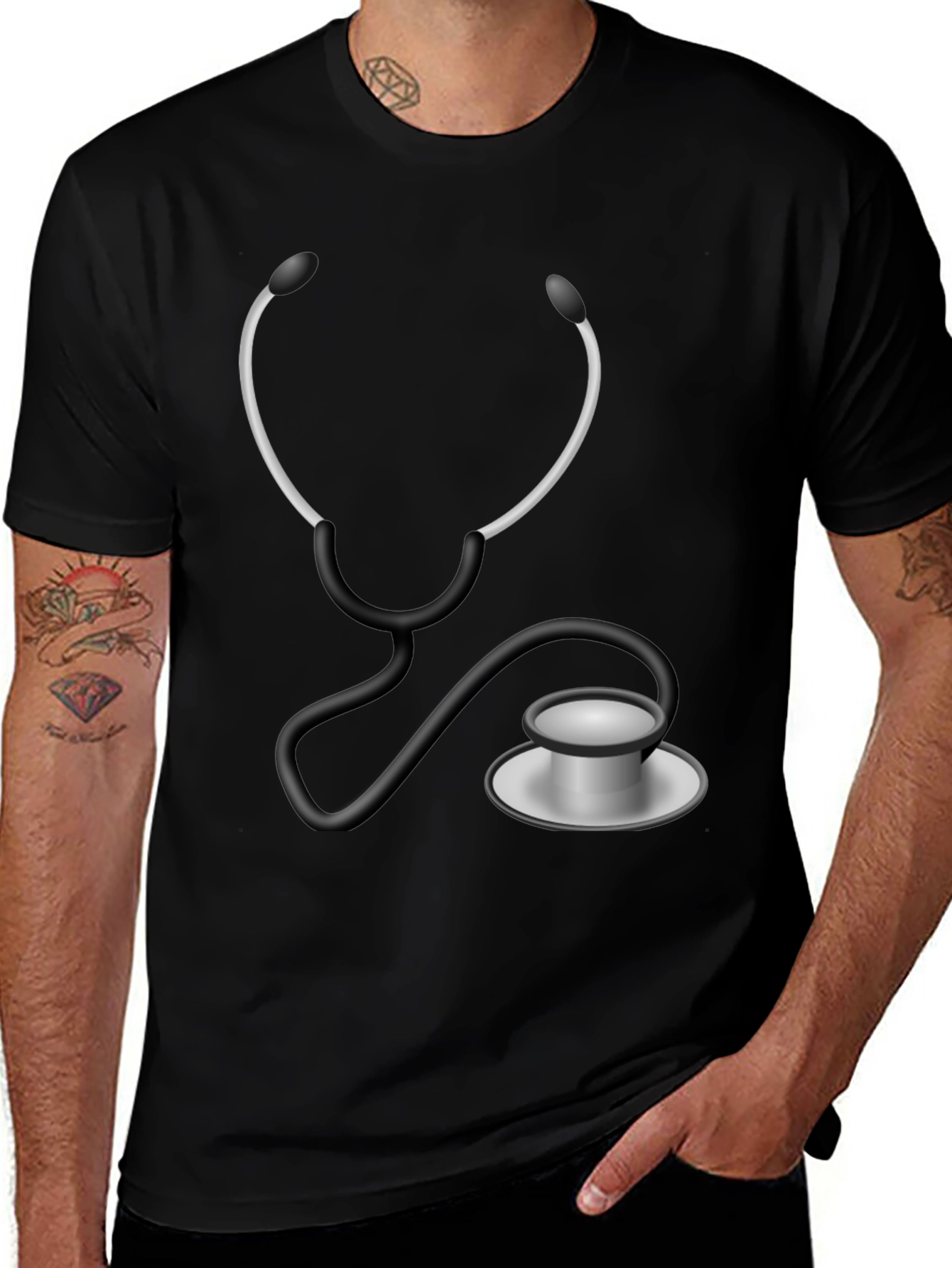 Stethoscope Graphic T-Shirt - Medical Humor Tee