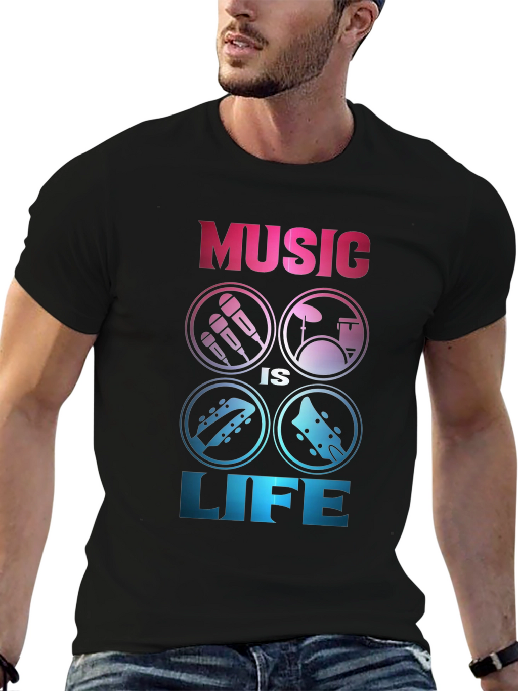 Music is Life Graphic Tee