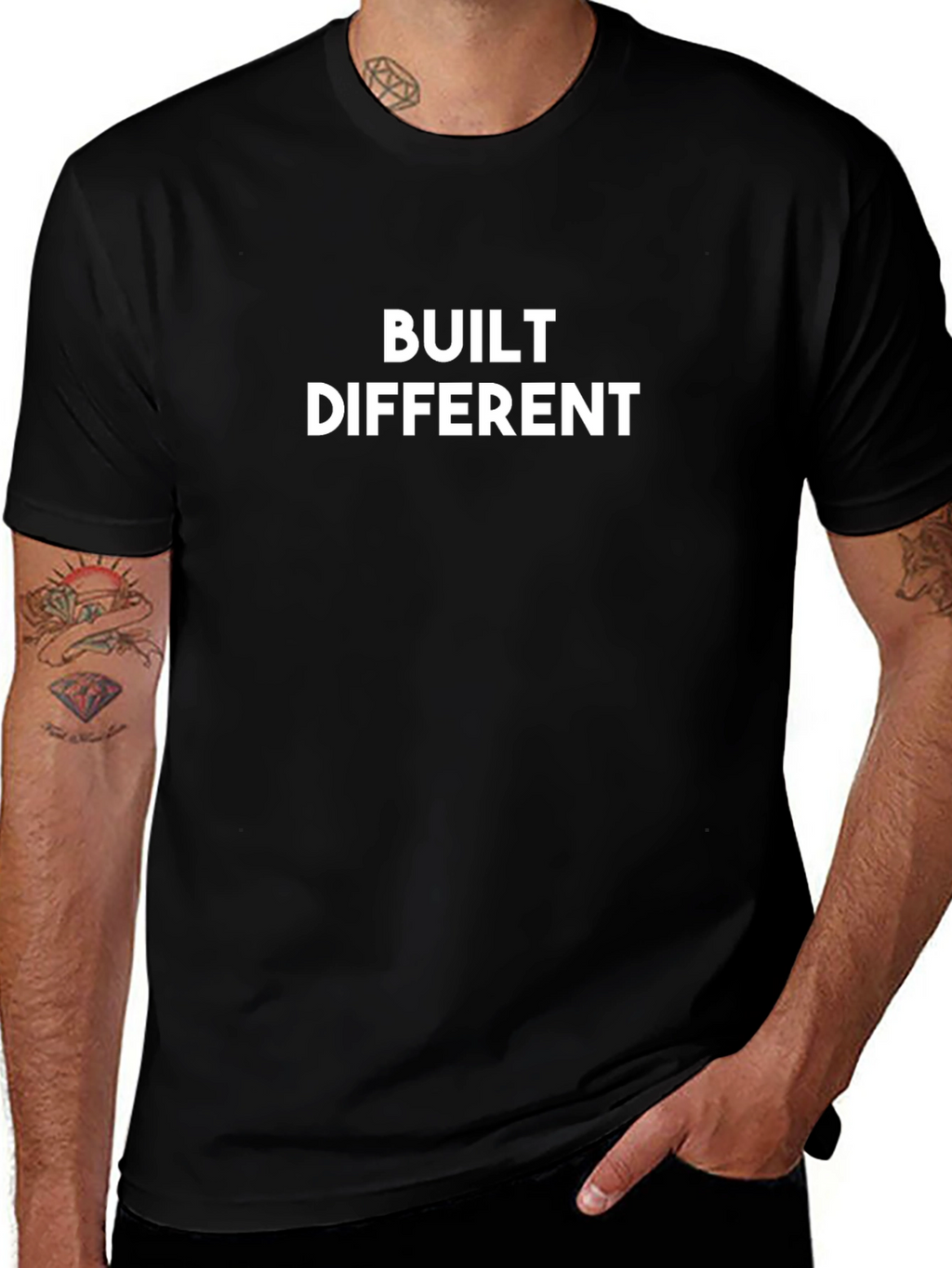 Built Different Black Graphic Tee