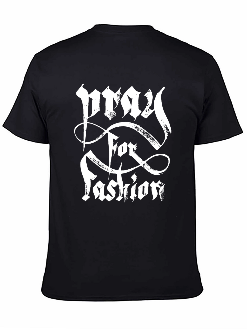 Pray for Fashion Black Graphic Tee