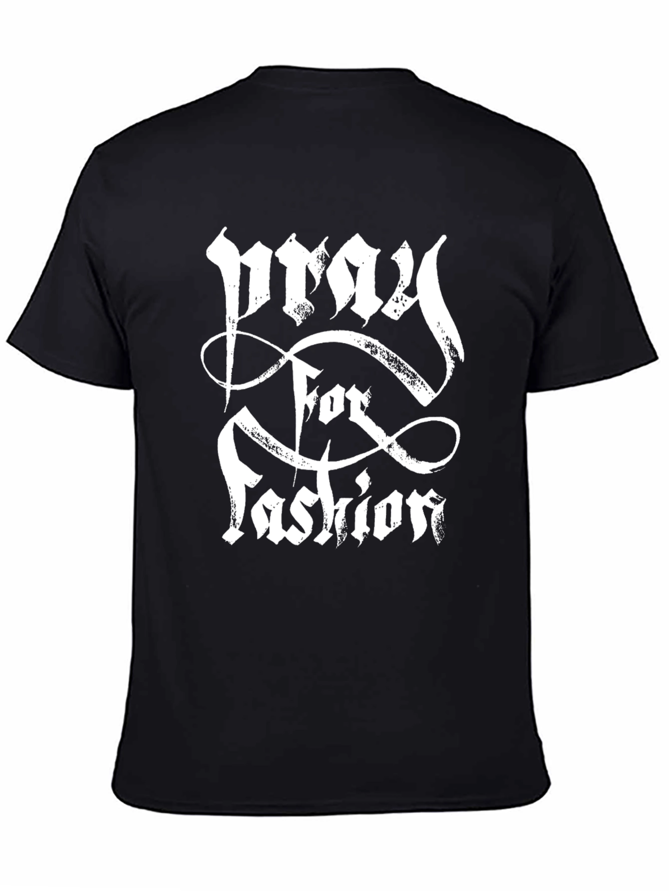 Pray for Fashion Black Graphic Tee