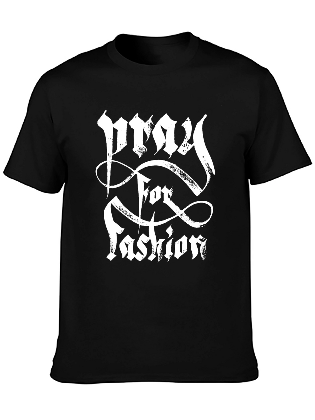 Pray for Fashion Black Graphic Tee