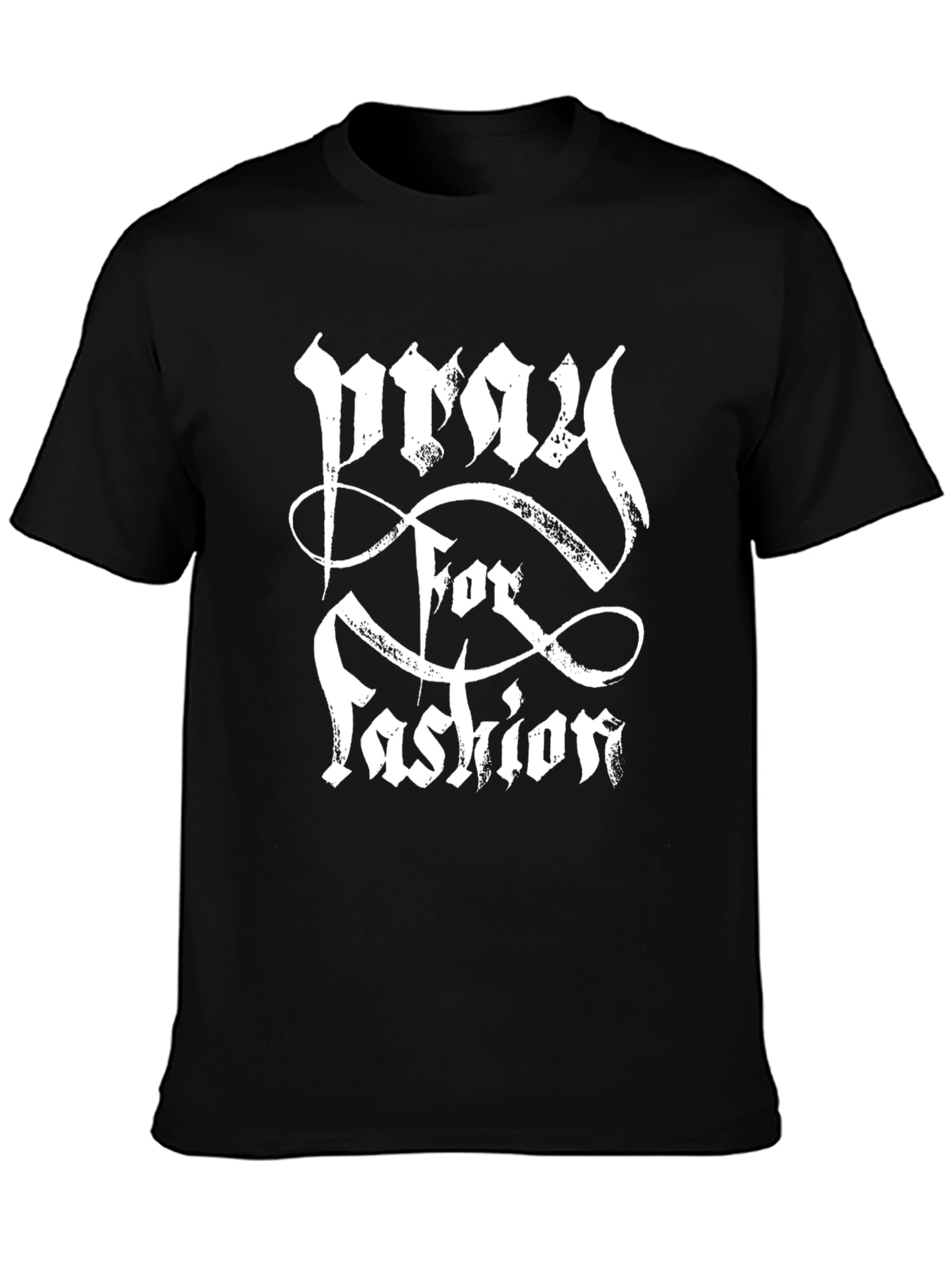 Pray for Fashion Black Graphic Tee