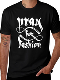 Pray for Fashion Black Graphic Tee