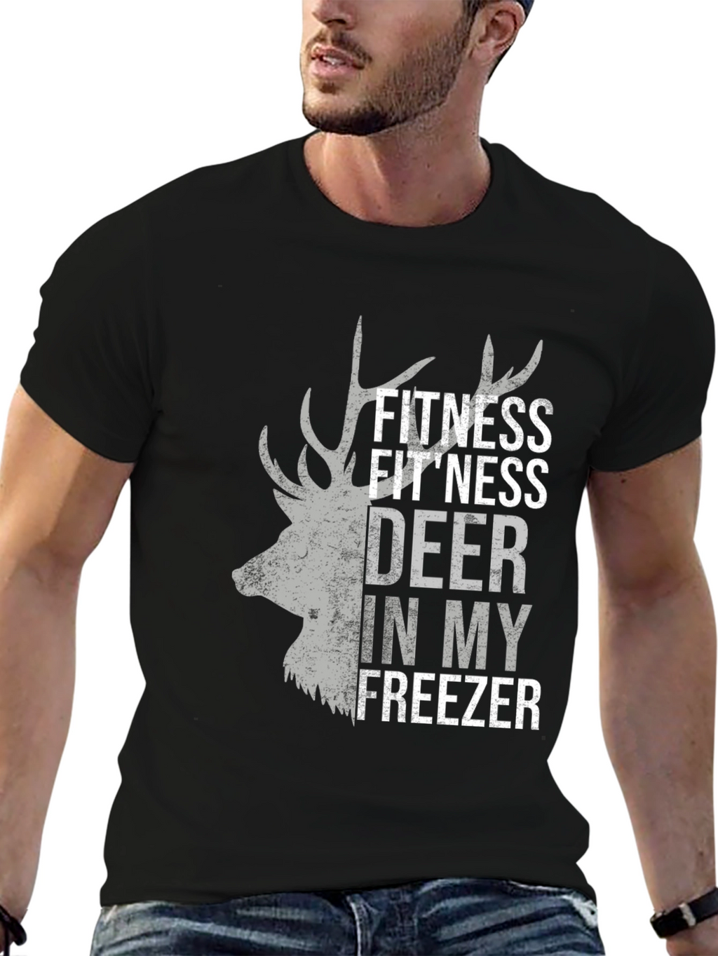 Fitness Deer Freezer T-Shirt - Funny Hunting Tee